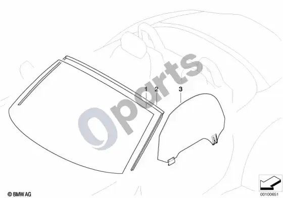 BMW Z4 E85 E86 stiklai (Z4 E85 z42.0i) – schema