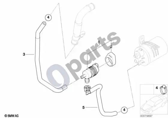BMW Z4 E85 E86 degalų bako vėdinimo vožtuvas (Z4 E85 z4m3.2, Z4 E86 z4m3.2) – schema