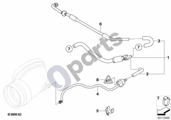 BMW Z4 E85 E86 vakuuminis valdymas, variklis (Z4 E85 z4m3.2, Z4 E86 z4m3.2) – schema