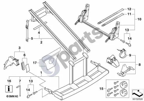 BMW Z4 E85 E86 galinis laikiklis (Z4 E86 z43.0si) – schema
