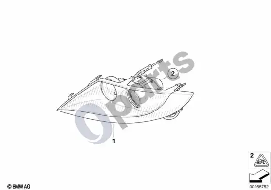 BMW Z4 E85 E86 žibintas (Z4 E86 z43.0si) – schema
