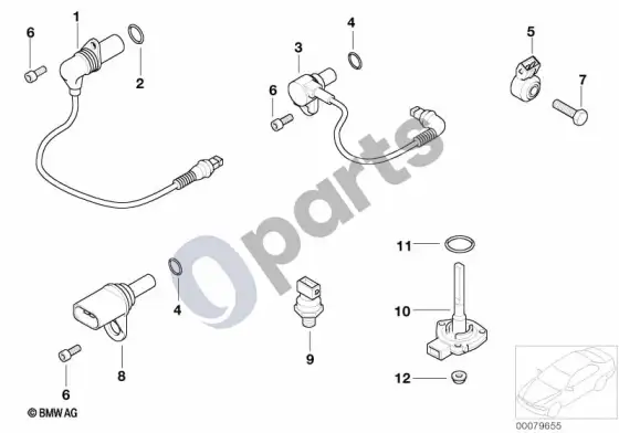 BMW Z4 E85 E86 jutikliai (Z4 E86 z4m3.2) – schema