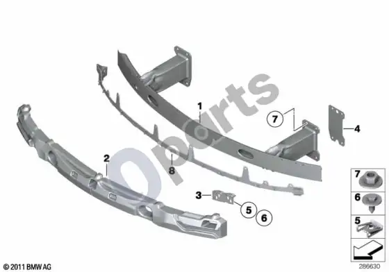 BMW Z4 E89 atrama, priekinė – schema