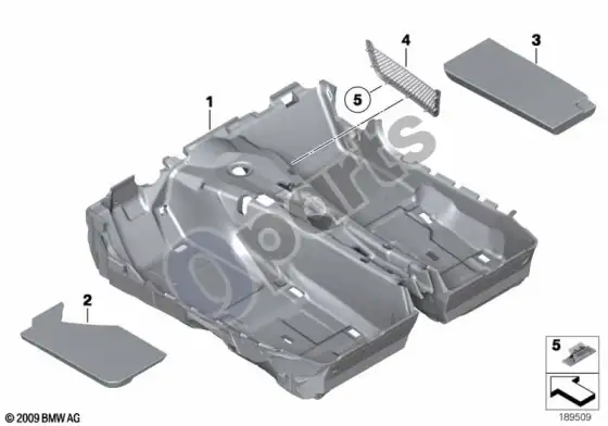 BMW Z4 E89 grindų danga – schema