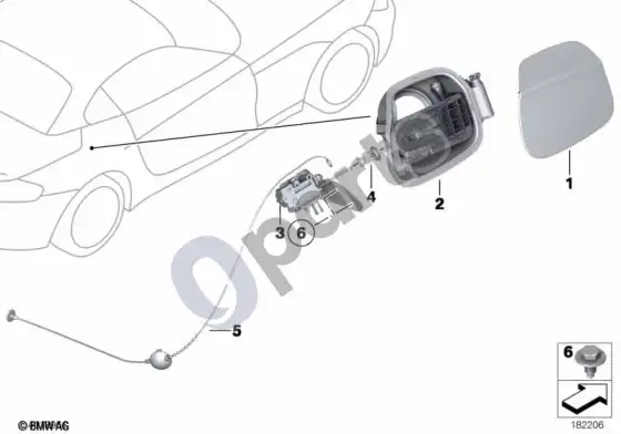 BMW Z4 E89 įpylimo lemputė – schema