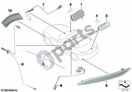 BMW Z4 E89 įvairios lemputės – schema