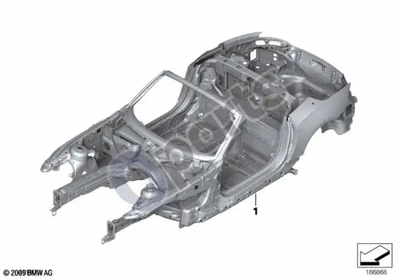 BMW Z4 E89 kėbulo karkasas – schema