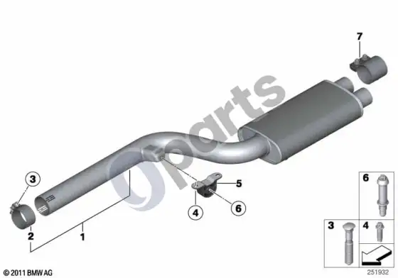 BMW Z4 E89 priekinis duslintuvas – schema