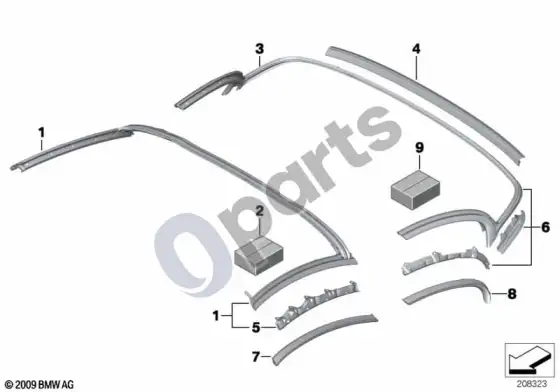 BMW Z4 E89 sandarikliai – schema