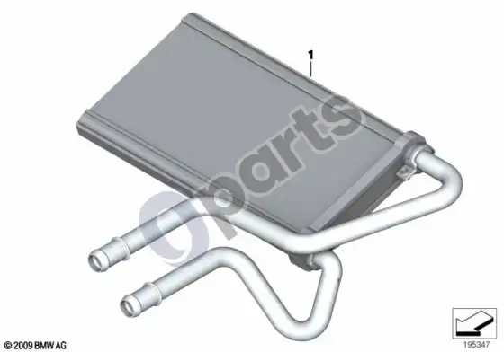 BMW Z4 E89 šildytuvo radiatorius – schema