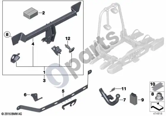 BMW Z4 E89 užspaudžiamas / vilkimo kablys ECE – schema