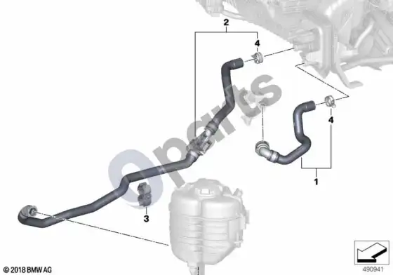 BMW Z4 G29 aušinimo skysčio žarnos – schema