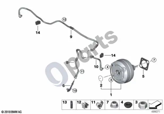 BMW Z4 G29 stabdžių stiprintuvas – schema