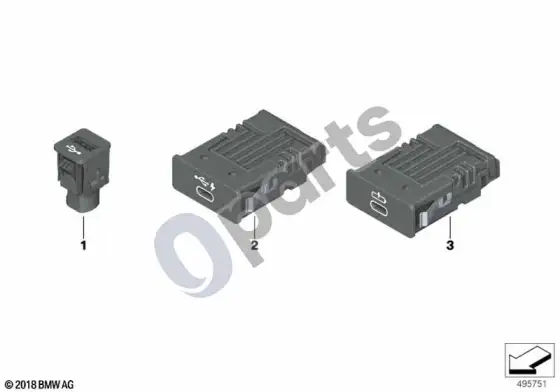 BMW Z4 G29 USB atskiros dalys – schema