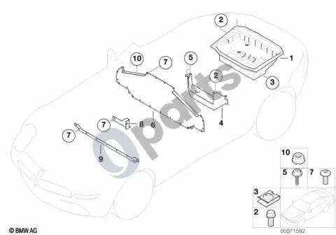 Bagažinės pertvara BMW 51718243191