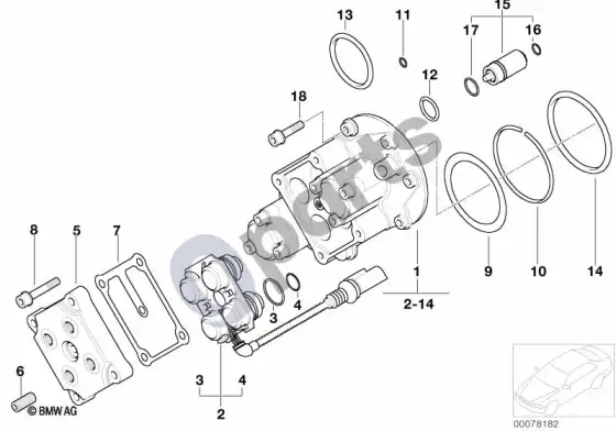 BMW Z8 E52 cilindrų galvutė vanos – schema