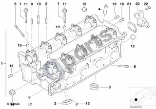 BMW Z8 E52 (1998–2003) Cilindrų galvutė – schema