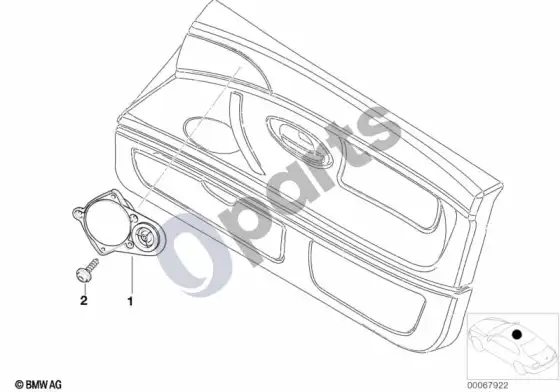 BMW Z8 E52 garsiakalbis, durys – schema