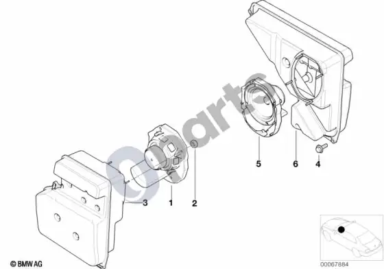 BMW Z8 E52 garsiakalbis, grindys – schema