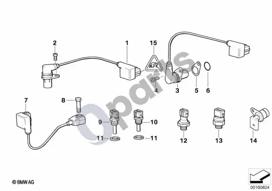 BMW Z8 E52 jutikliai – schema