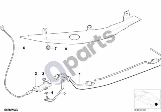 BMW Z8 E52 radijo antena – schema