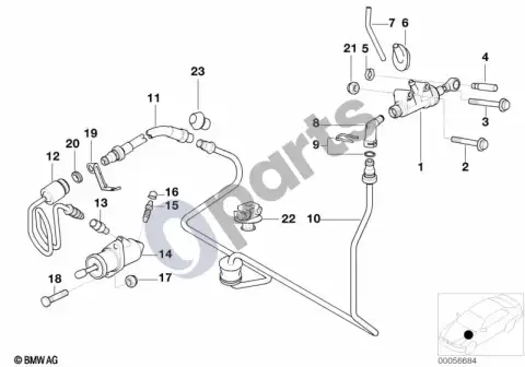 Stabdžių vamzdelio laikiklis BMW 34321162878