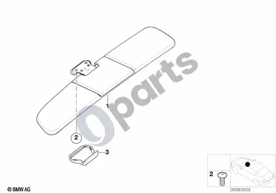 BMW Z8 E52 saulės skydelis – schema