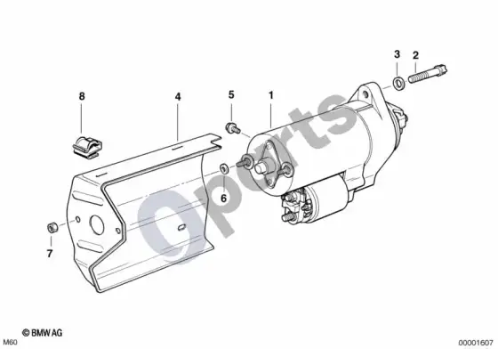 BMW Z8 E52 starteris – schema