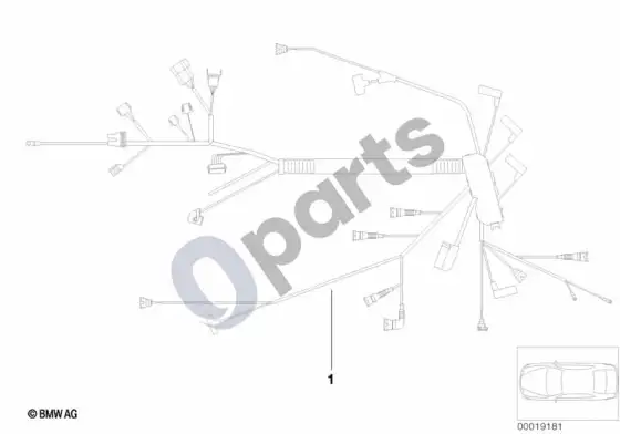 BMW Z8 E52 variklio laidų pynė – schema