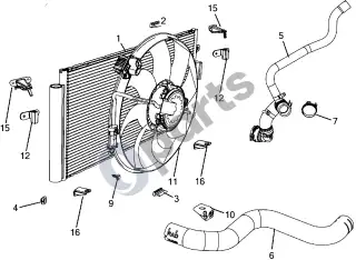 Fiat 500 (2007–) Radiatorius – schema