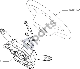Fiat 500 (2007–) Signalizacijos įtaisai – schema