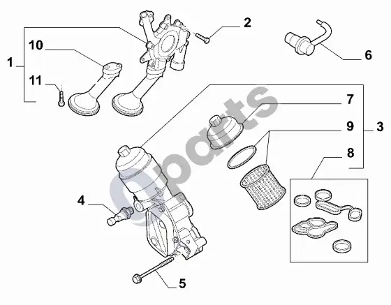 Fiat 500 tepimas (TO) – schema