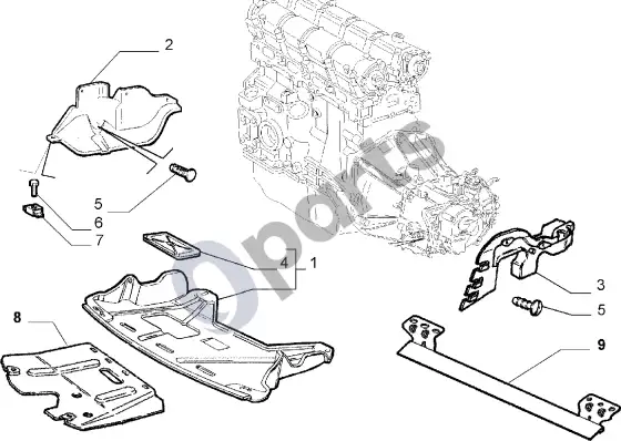 Fiat Bravo rėmo apsaugos – schema