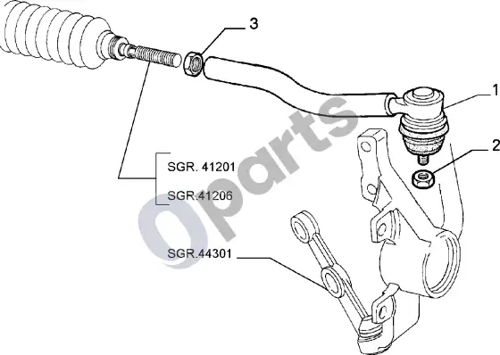 Fiat Bravo vairo trauklės – schema
