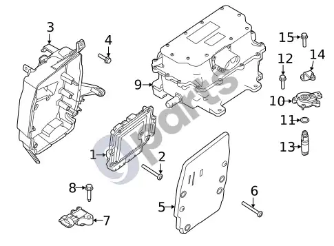 Ford Focus laikikliai, flanšai ir kabliai (1) – schema