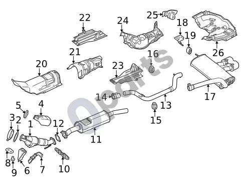 Ford Focus tarpikliai ir sandarinimo sistemos (1) – schema