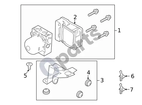 Ford Focus ABS komponentai (1) – schema