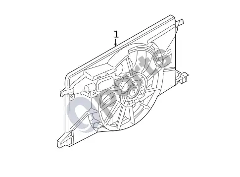 Ford Focus aušinimo ventiliatorius – schema