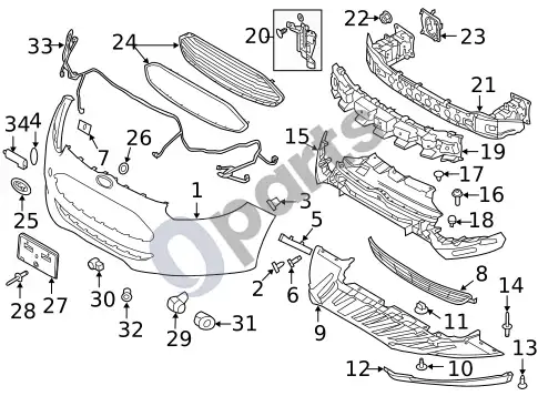 Ford Focus jutikliai (1) – schema