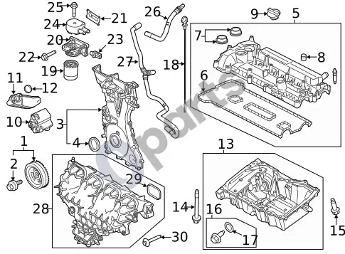 Ford Focus filtrai – schema