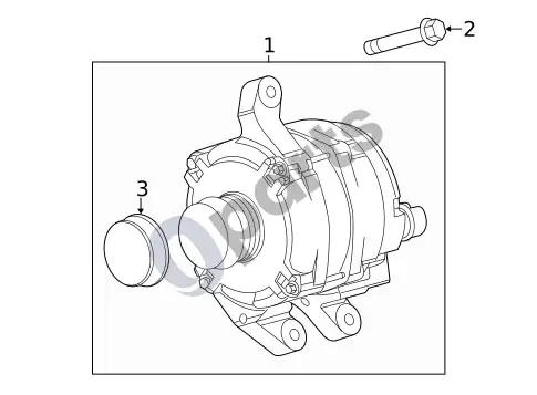 Ford Focus generatorius ir susiję komponentai (1) – schema