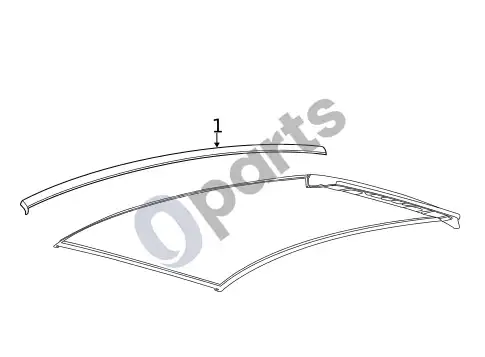 Ford Focus išorės apdaila – stogas (1) – schema