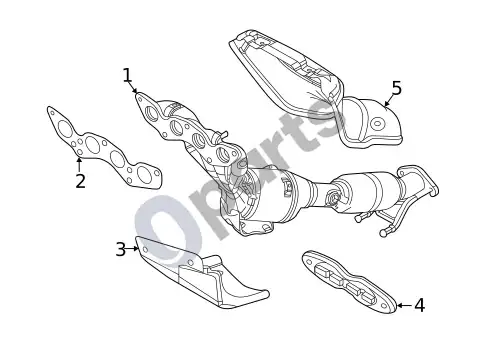 Ford Focus išmetimo kolektorius (1) – schema