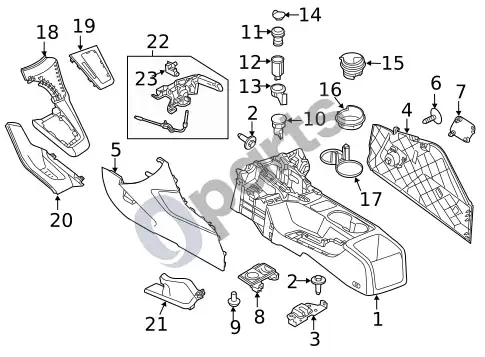 Ford Focus stovėjimo stabdys (1) – schema