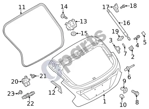 Ford Focus krovinių dėžė – schema