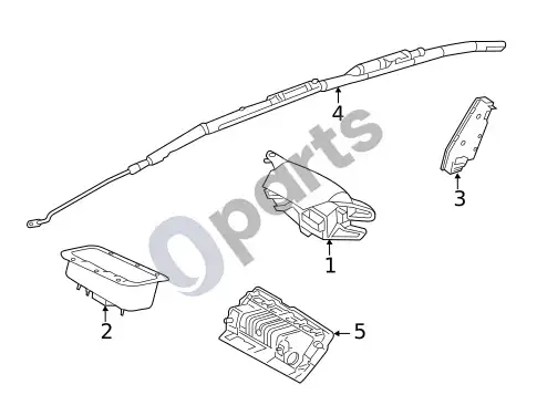 Ford Focus oro pagalvės komponentai (1) – schema