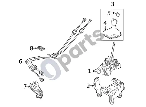 Ford Focus manual transmission components (1) – schema