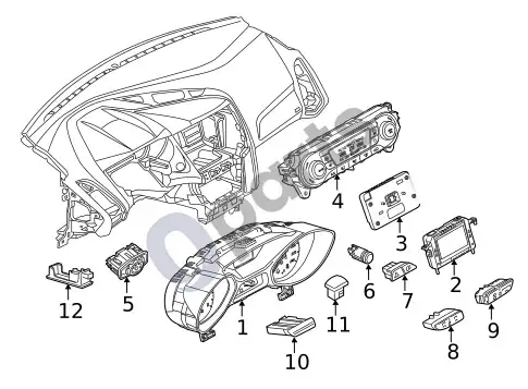 Ford Focus prietaisai ir matuokliai – schema