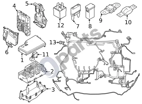 Ford Focus saugikliai ir relės (1) – schema