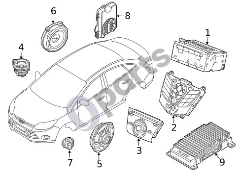 Ford Focus elektros jungtys – schema